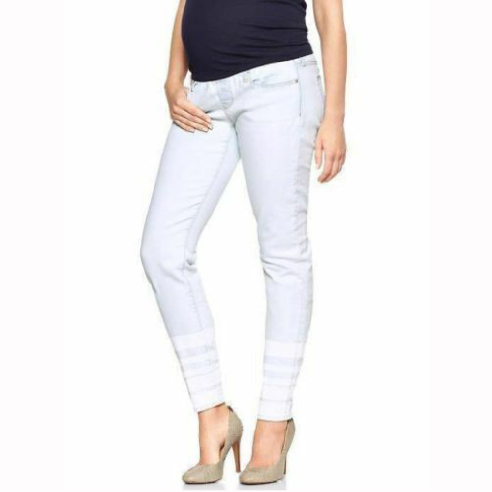 Gap Maternity NWT Striped Skinny Demi Panel Jeans 31 / 12